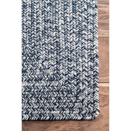 Killebrew Hand Braided Blue Indoor/Outdoor Area Rug, 6' x 9' - Image 2