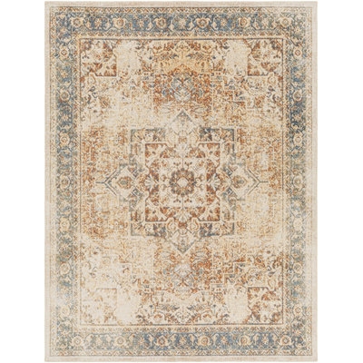 Fang Oriental Medallion Washable Brown Area Rug - Image 0