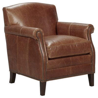 Dresden 29" W Top Grain Leather Club Chair - Image 0