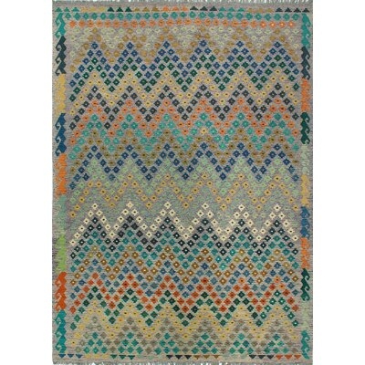 One-of-a-Kind Renita Hand-Knotted Green 8'2" x 11'4" Wool Area Rug - Image 0