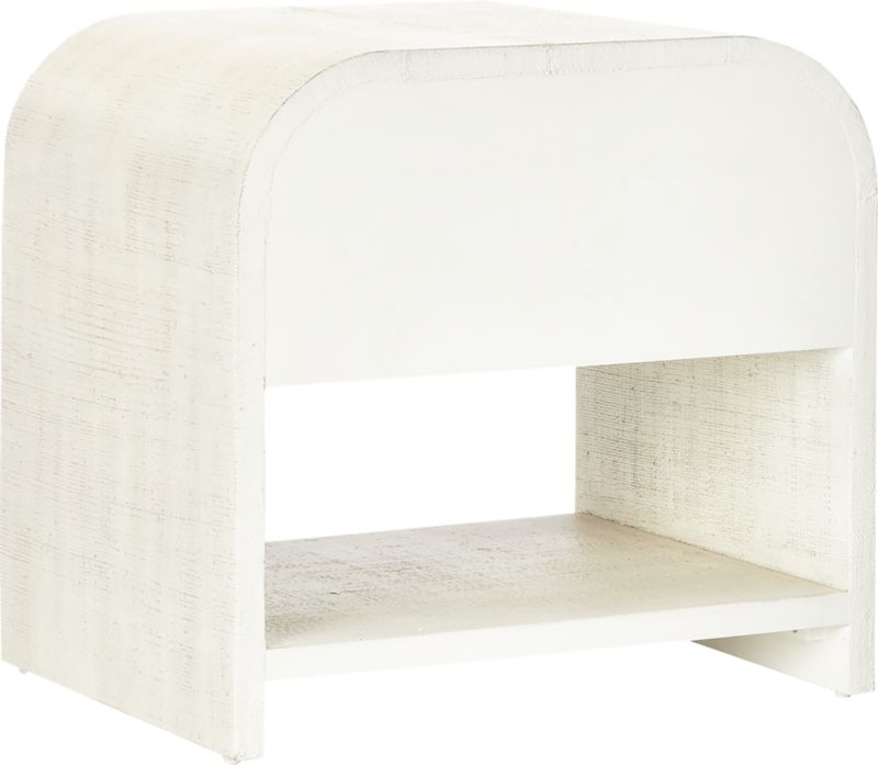 Archer Lacquered Linen Nightstand - Image 6