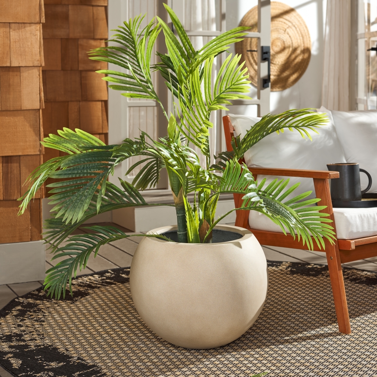 Indoor-Outdoor Kenslia Planter - Beige - Safavieh - Image 1