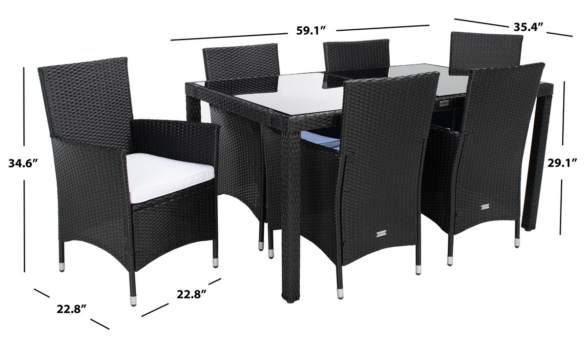 Jolin Dining Set - Black/White - Safavieh - Image 3