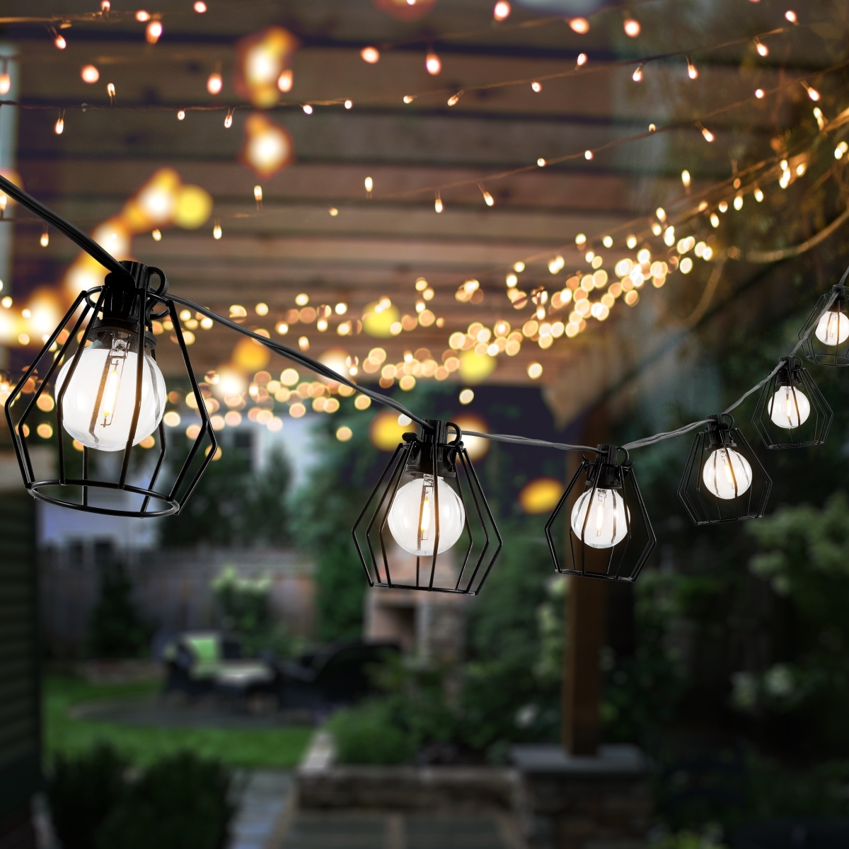 Bowne Led Outdoor String Light - Black - Safavieh - Image 4