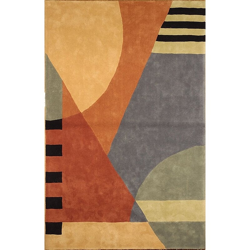 Rodeo Drive Hand-Tufted Wool Orange Area Rug Rug Size: Rectangle 6' x 9' - Image 0