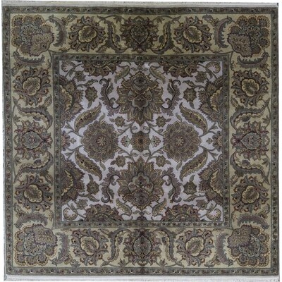 One-of-a-Kind Hand-Knotted Beige 8'1" Square Wool Area Rug - Image 0