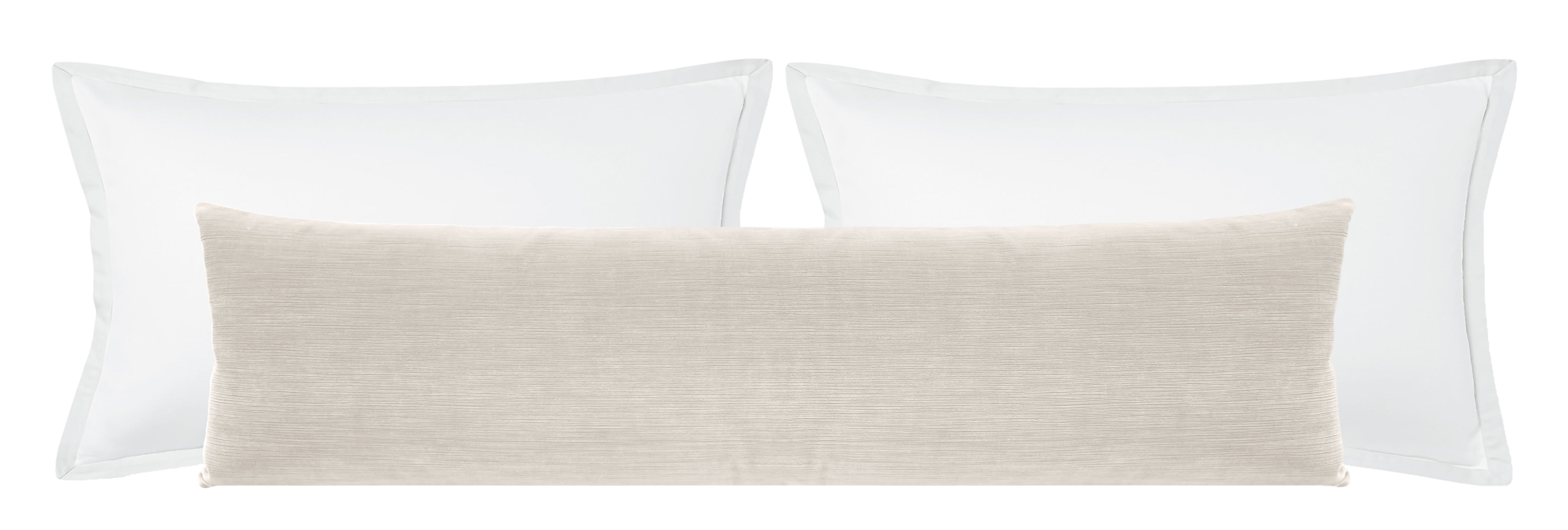 THE XL LUMBAR :: STRIE VELVET // OYSTER - 14" X 48" - Image 2