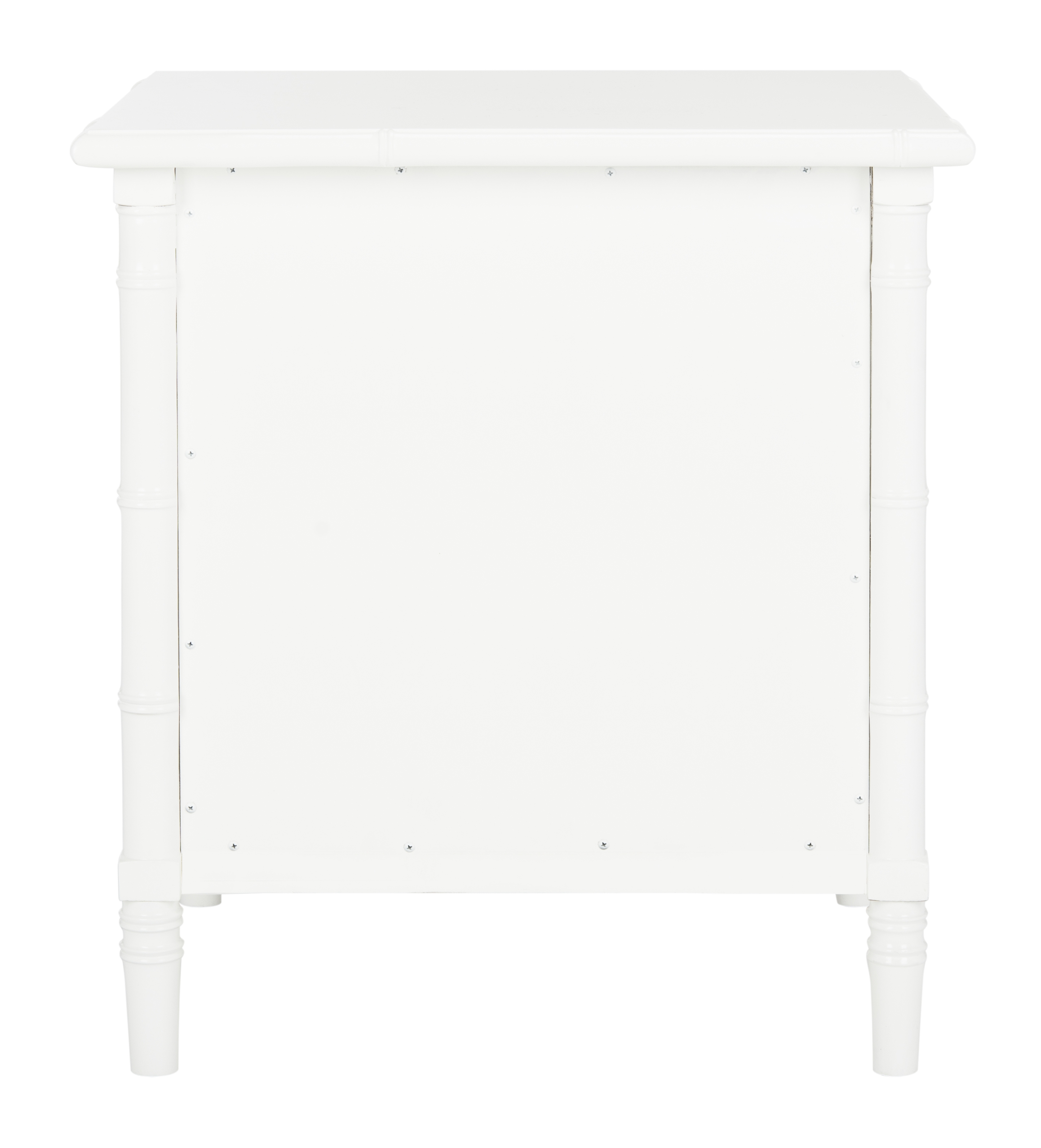 Mina Modern Coastal 3 Drawer 25" H Bamboo Nightstand - White - Safavieh - Image 3