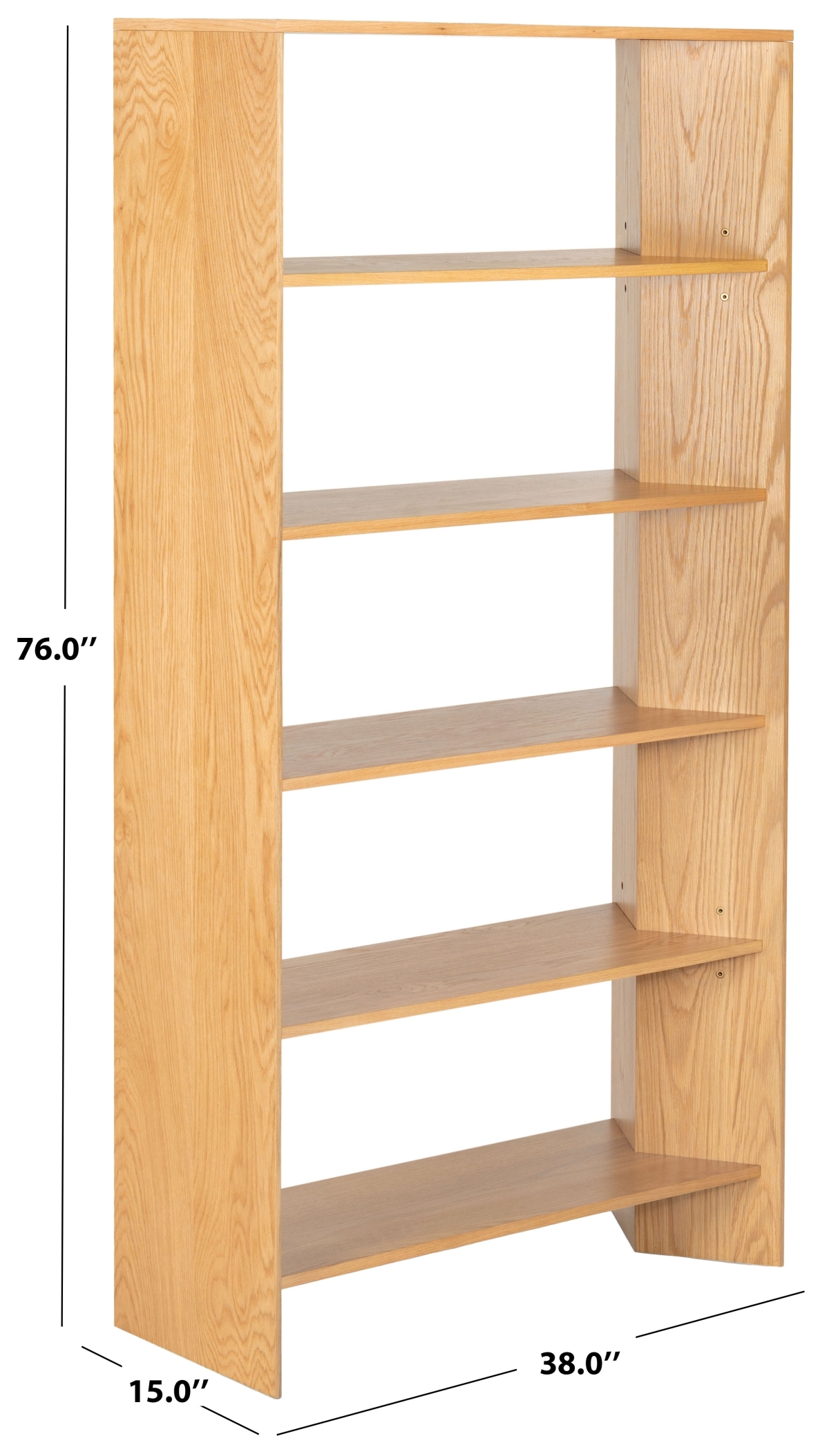 Norrington 5 Shelf Bookshelf - Natural - Image 8