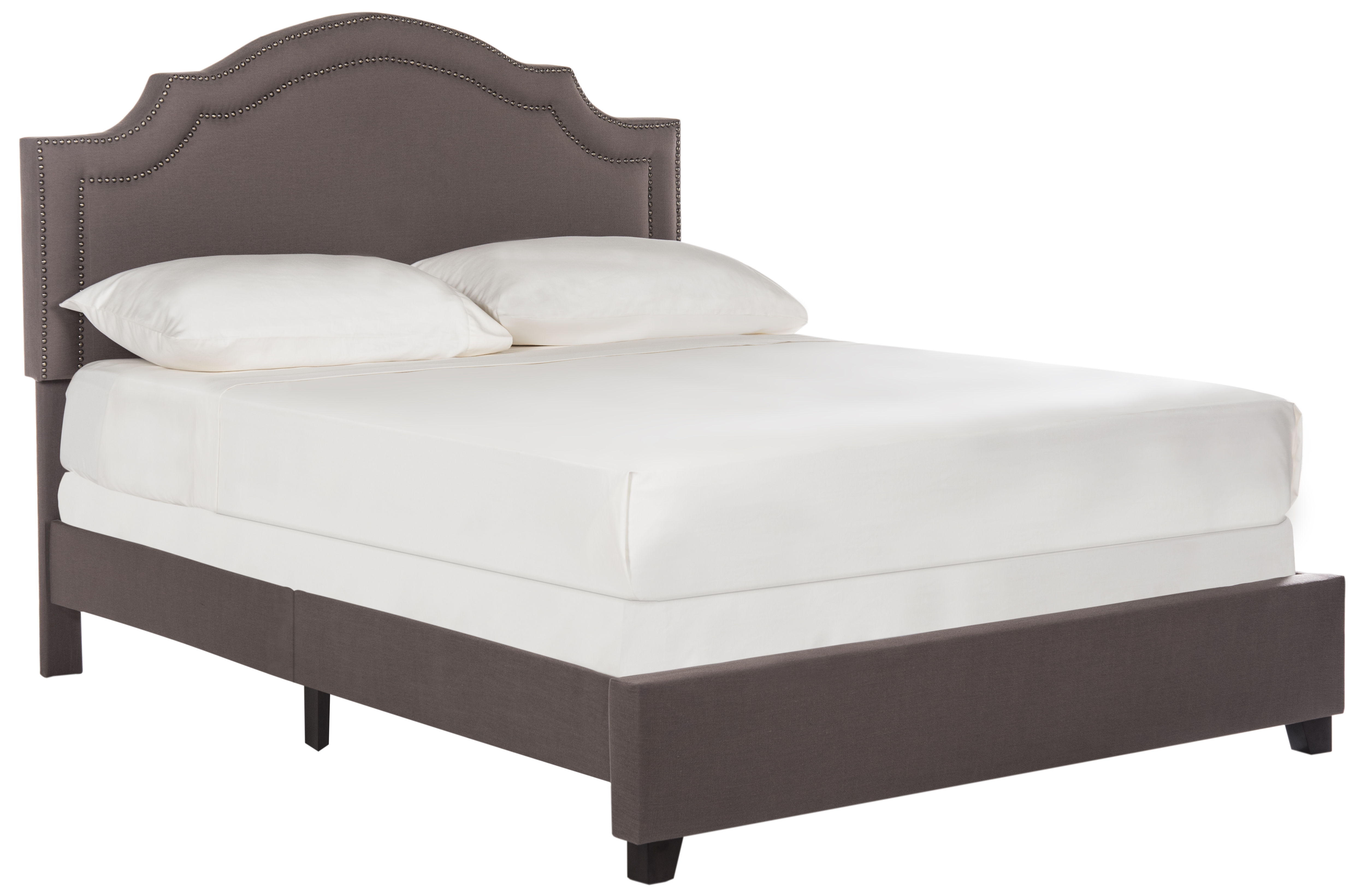 Theron Bed - Dark Taupe/Brass - Full - Safavieh - Image 1