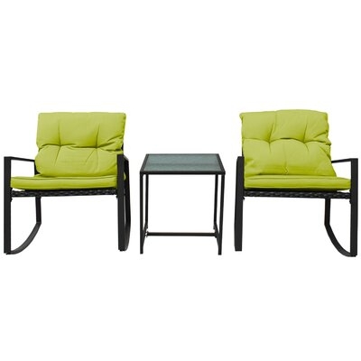 3 Piece Outdoor Seating Group With Cushions 2 Chairs And 1 Table - Image 0