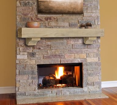 Ryker Fireplace Mantel, Tan - 72" - Image 1