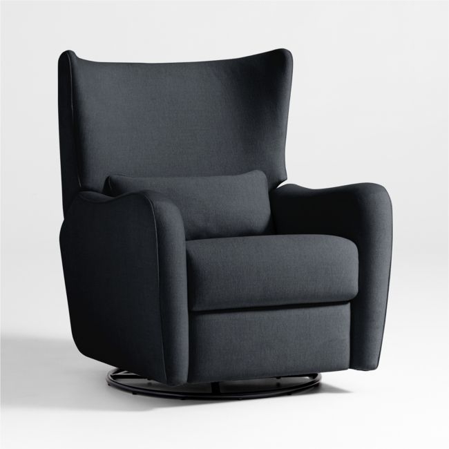 Aurora Midnight Blue Nursery Electronic Power Recliner with Nightlight - Image 0