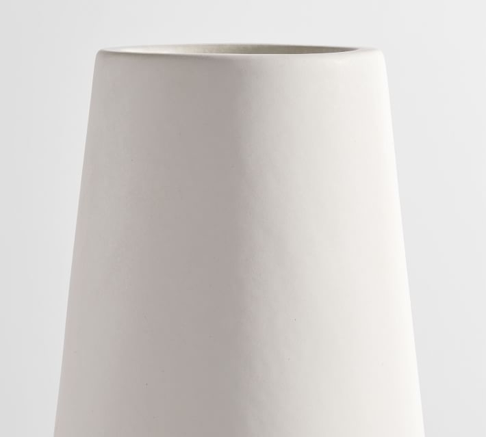 Tall White Vases, Small, White - Image 1