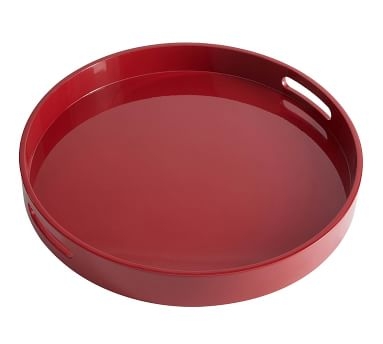 Lacquer Serving Tray - Red - Image 3