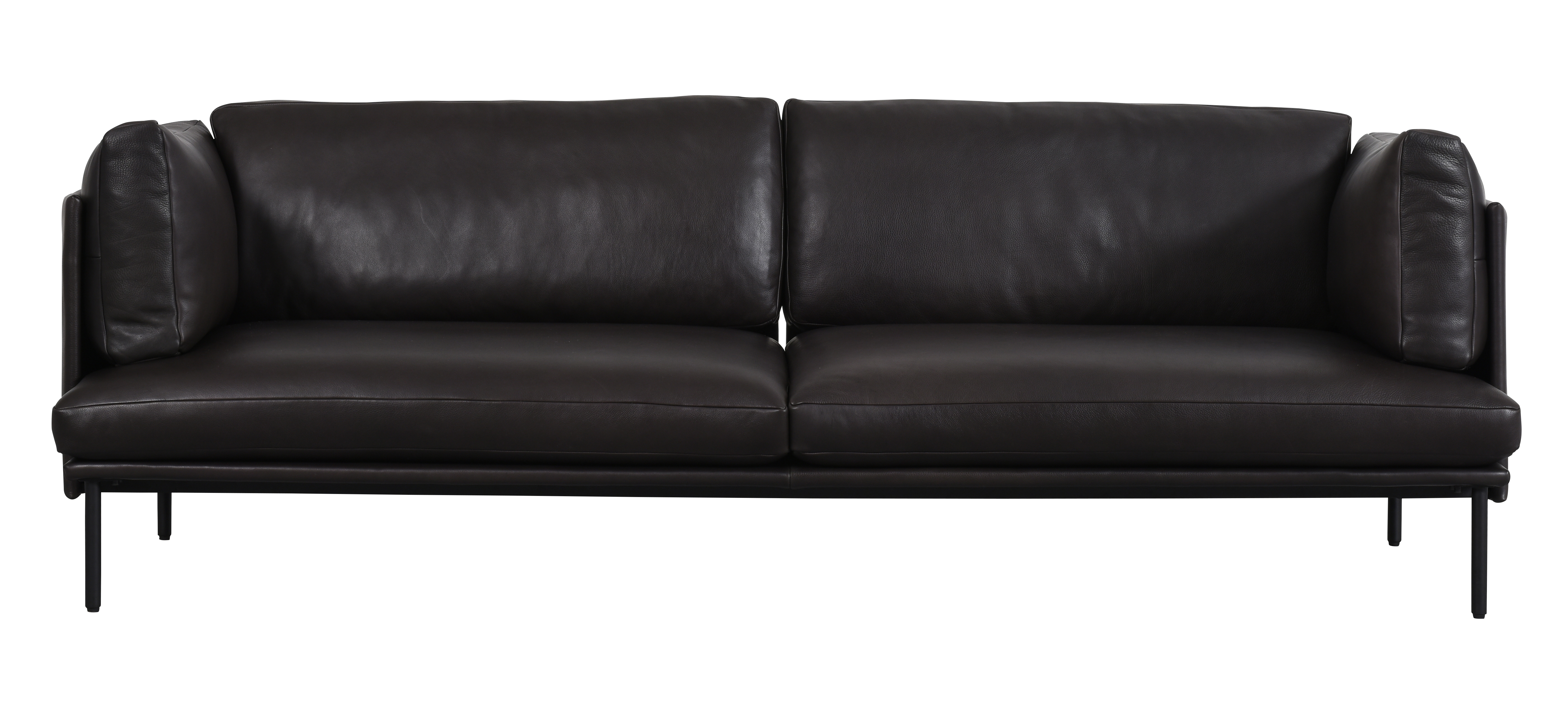 Harriet Leather Sofa - Graphite  - Arlo Home - Image 0