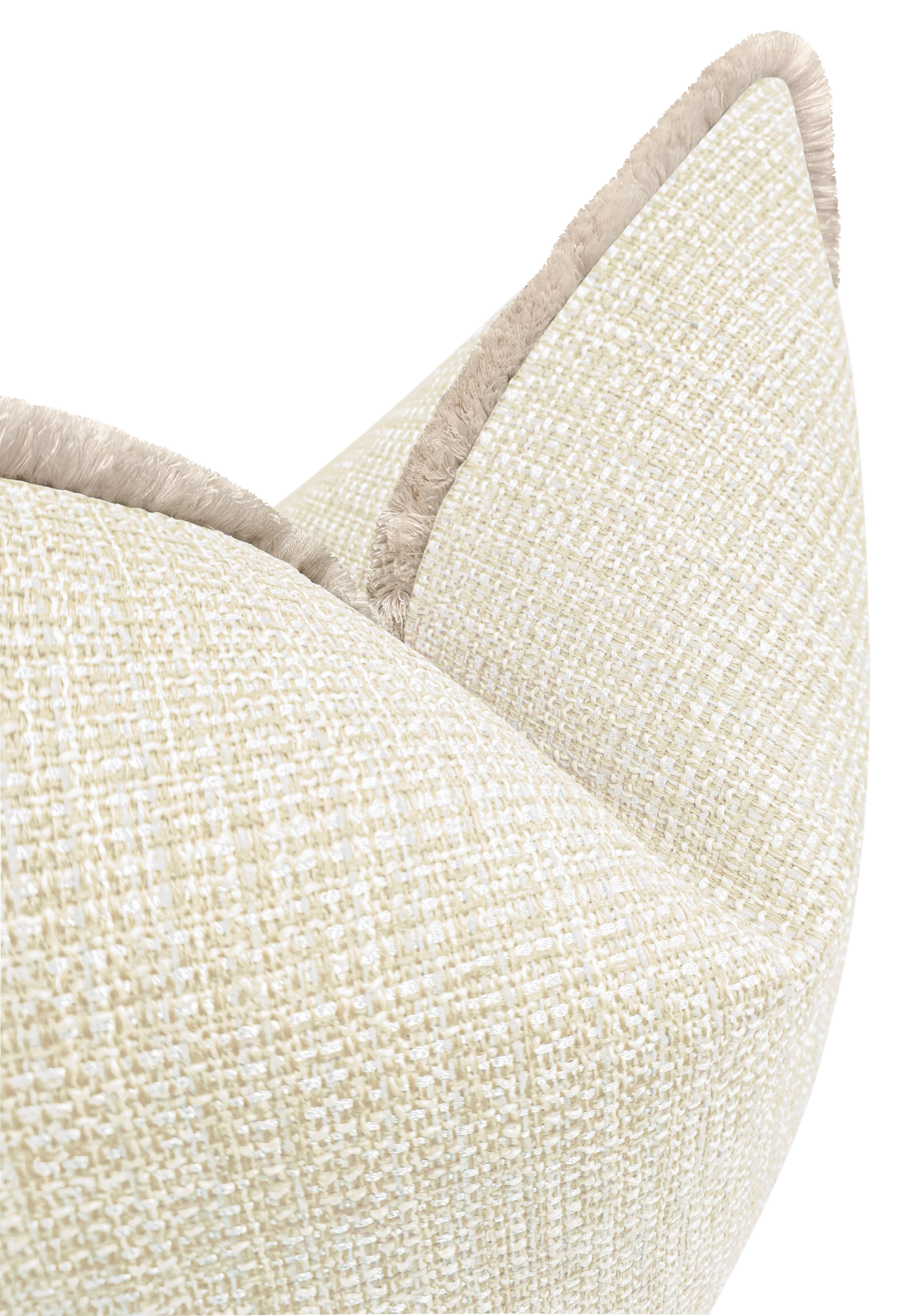 HEPBURN TWEED // CASHMERE | LDC - 15" X 22" / Natural Demi Fringe - Image 0