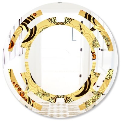 Pattern I Space Traditional Frameless Wall Mirror - Image 0