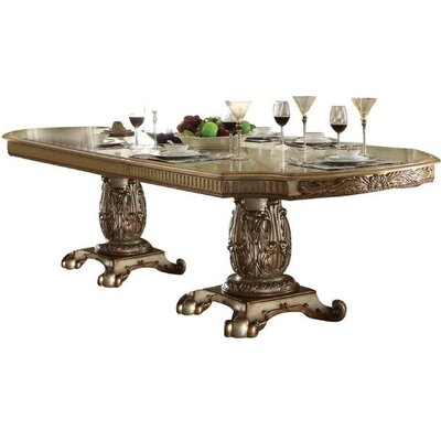 Mackay Dining Table in , Gold Patina in ,  48"W x 120"L x 31"H - Image 0