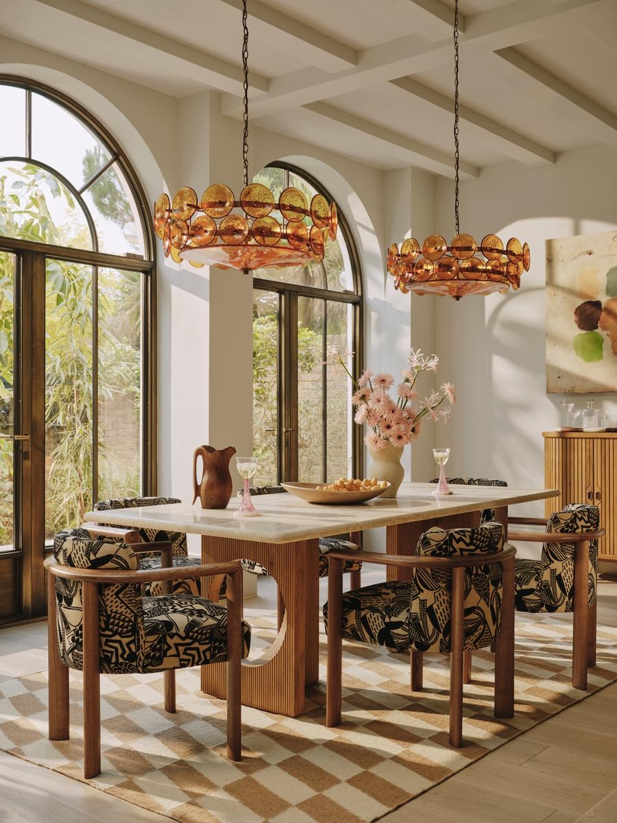 Elliot Dining Table, Travertine - Image 0