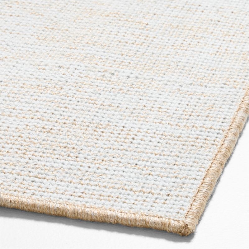 Frame Performance White and Natural Indoor/Outdoor Double Doormat 24"x57" - Image 1