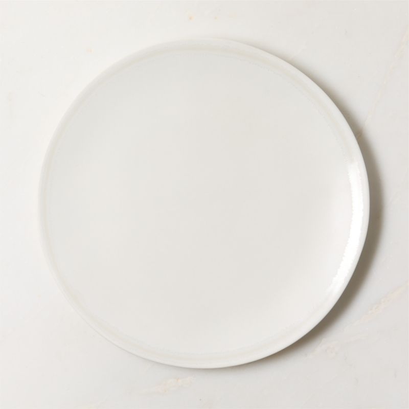 Hyacinth White Dinner Plates with Reactive Glaze Set of 6 - Image 4