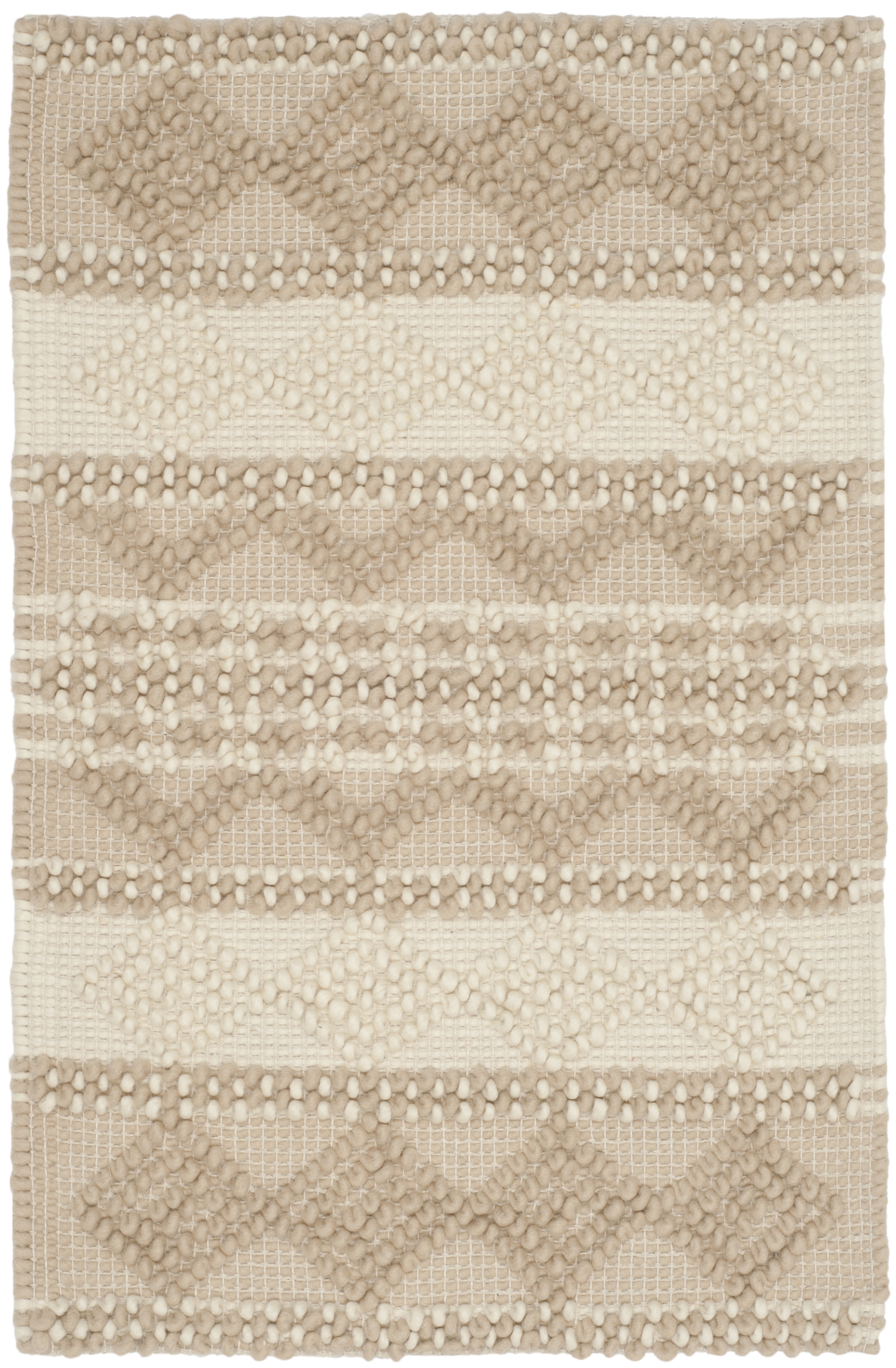 Arlo Home Hand Woven Area Rug, NAT102B, Beige/Ivory,  2' X 3' - Image 0