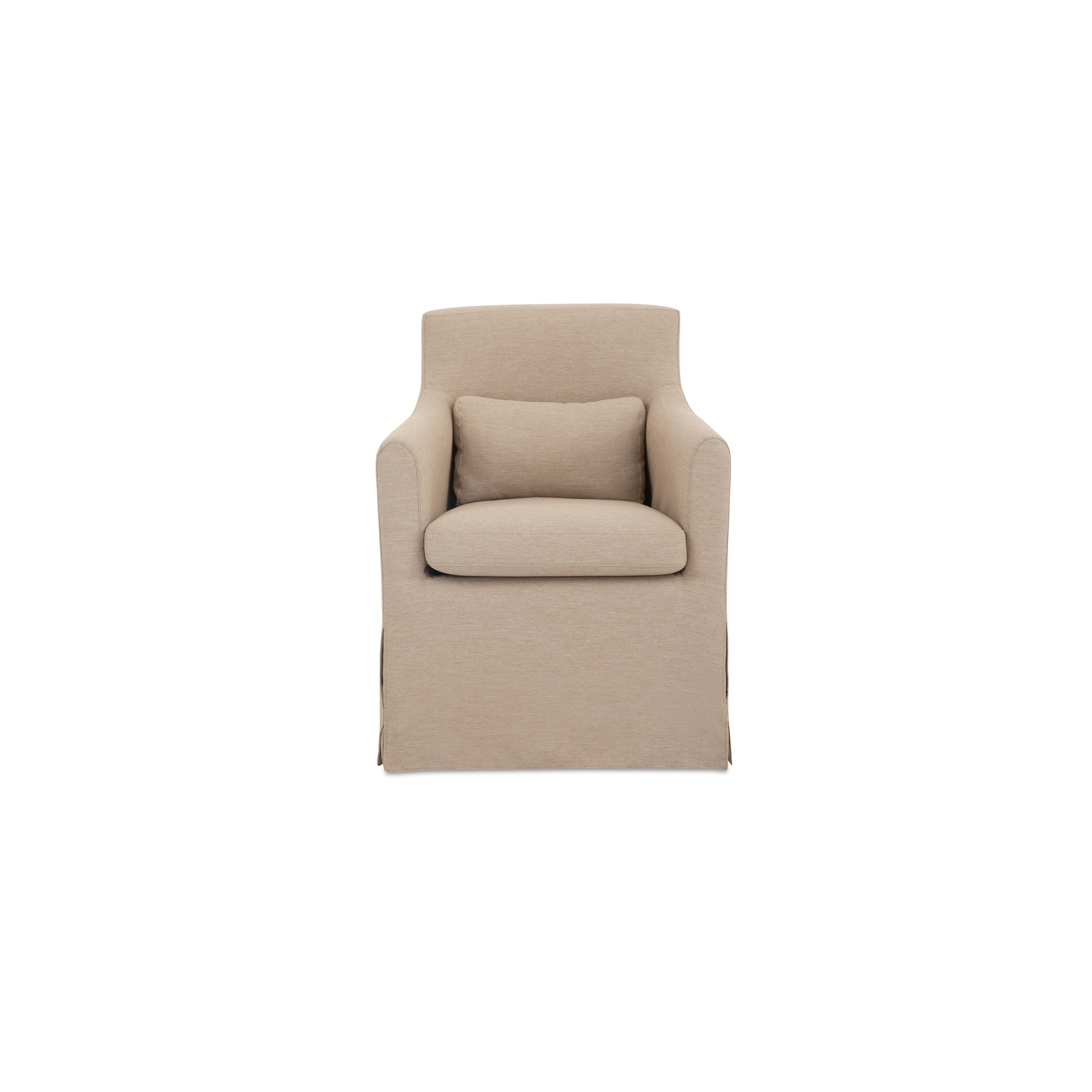 Lydia Outdoor Slipcover Dining Chair Light Brown - Image 0