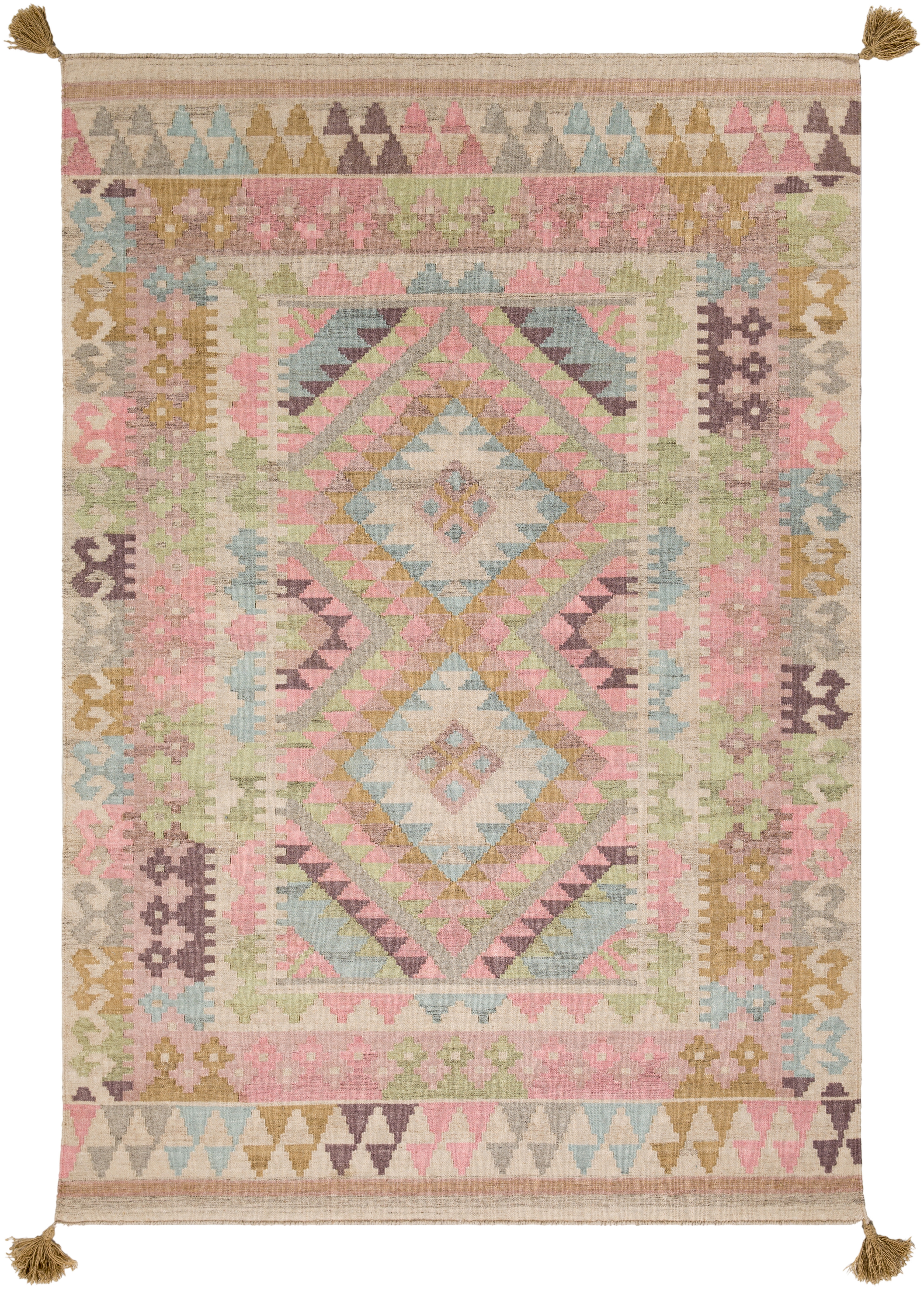 Adia Pink Indoor 2' x 3' Handmade Rug - Image 0