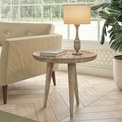Aldana Solid Wood Tray Top 3 Legs End Table - Image 0