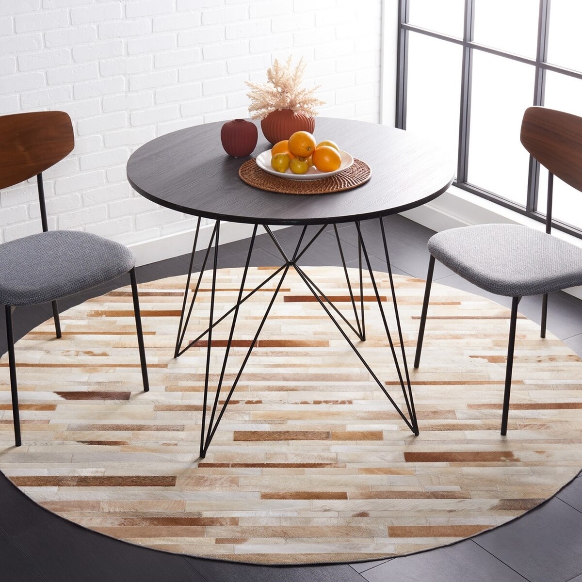 Safavieh Hand Woven Area Rug, STL218B, Tan/Ivory, 6' X 6'  - Image 1