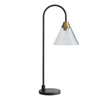 Claremont Glass Table Lamp, Flared, Bronze - Image 3