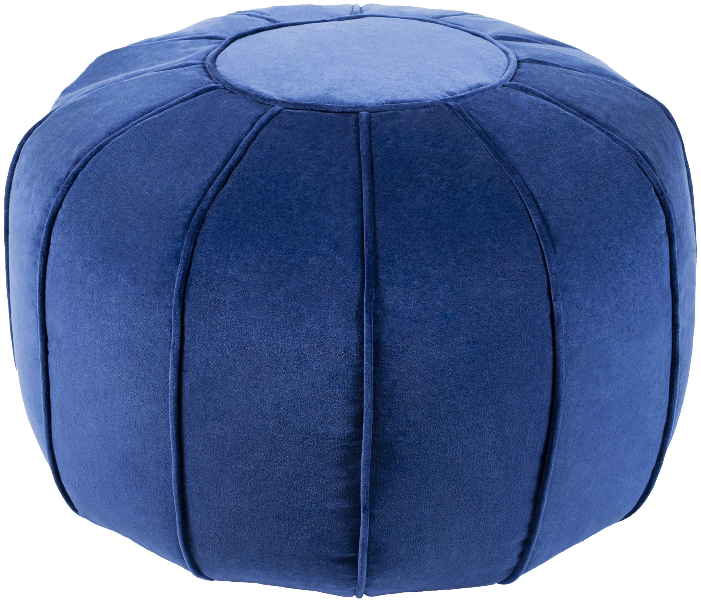 Cotton Velvet Velvet Pouf - Image 0