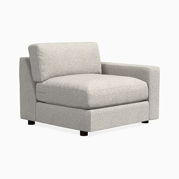 Urban Armless Loveseat, Poly, Performance Chenille Tweed, Frost Gray, Concealed Supports - Image 2