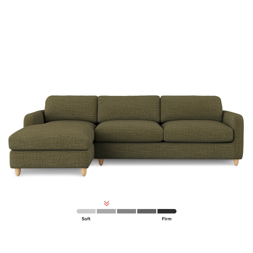 Vati 114" Left Storage Sleeper Sectional - Natural Oak and Napa Moss - Image 2