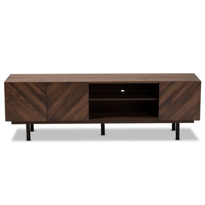 Macdougall Mid-Century Modern Walnut Brown Finished Wood TV Stand - Image 0