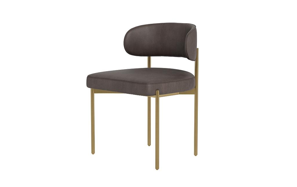 Hollis Leather Metal Framed Chair - Image 2