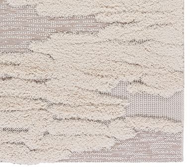 Finley Textured Shag Rug, Ivory, 5'3"x7'6" - Image 4