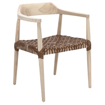 Landrum Leather Woven Accent Chair - Image 0