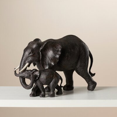 Mirrabooka Mother and Baby African Elephant Figurine - Image 0
