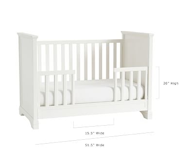 Larkin Convertible Toddler Bed Conversion Kit, Simply White, UPS - Image 3