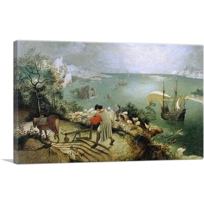 ARTCANVAS Landscape With The Fall Of Icarus 1555 Canvas Art Print By Pieter Bruegel The Elder_Rectangle - Image 0