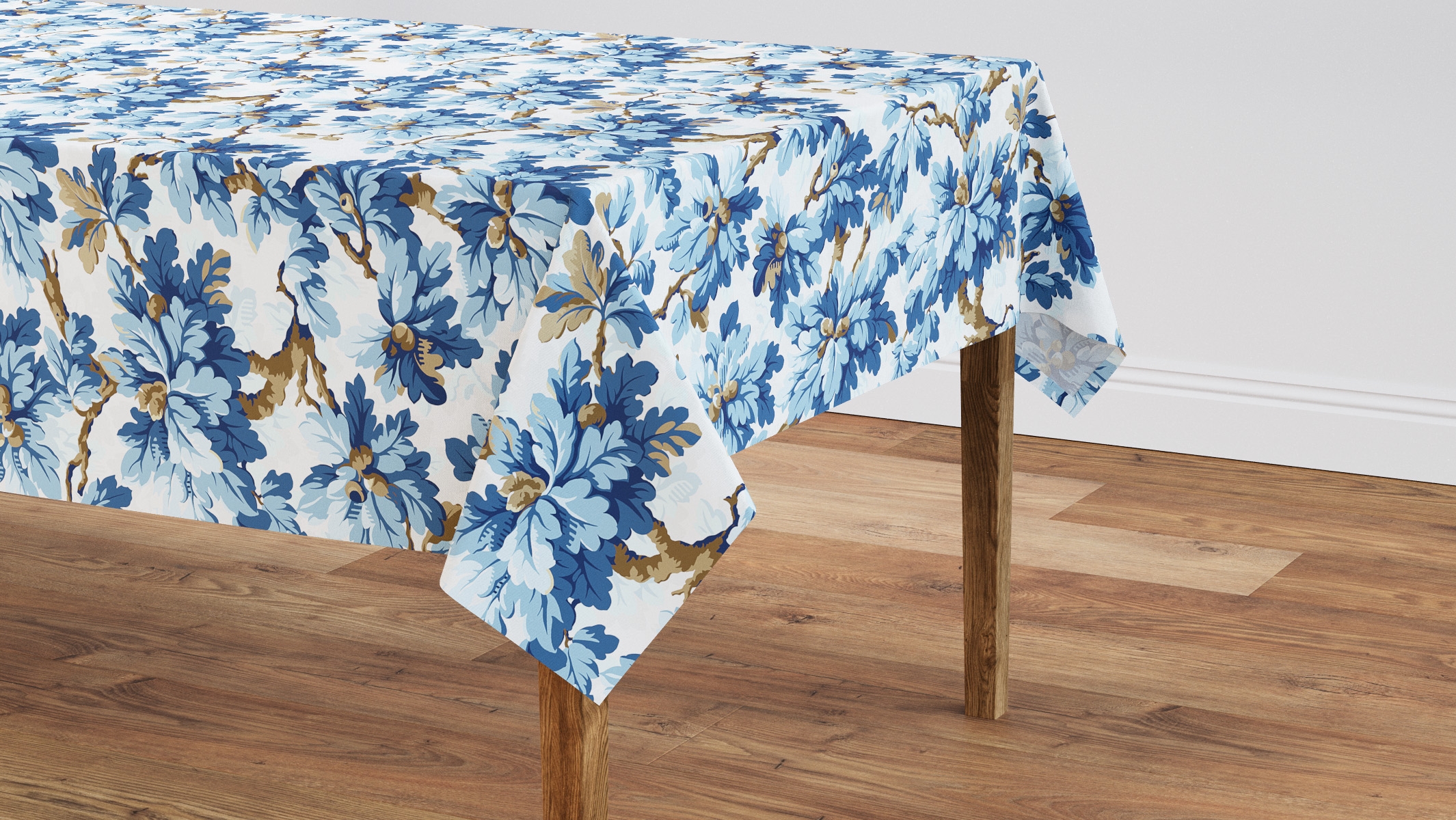 Tablecloth 56" x 90", Delft Woodland, 56" x 90" - Image 0