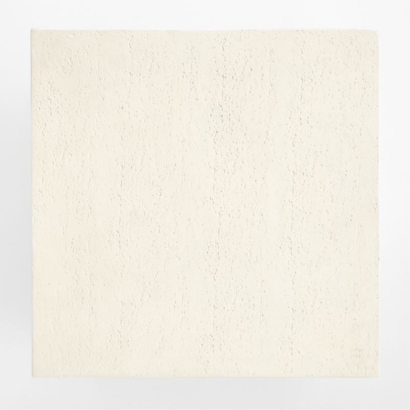 Tito Textured Faux Travertine 40" Square Coffee Table - Image 1