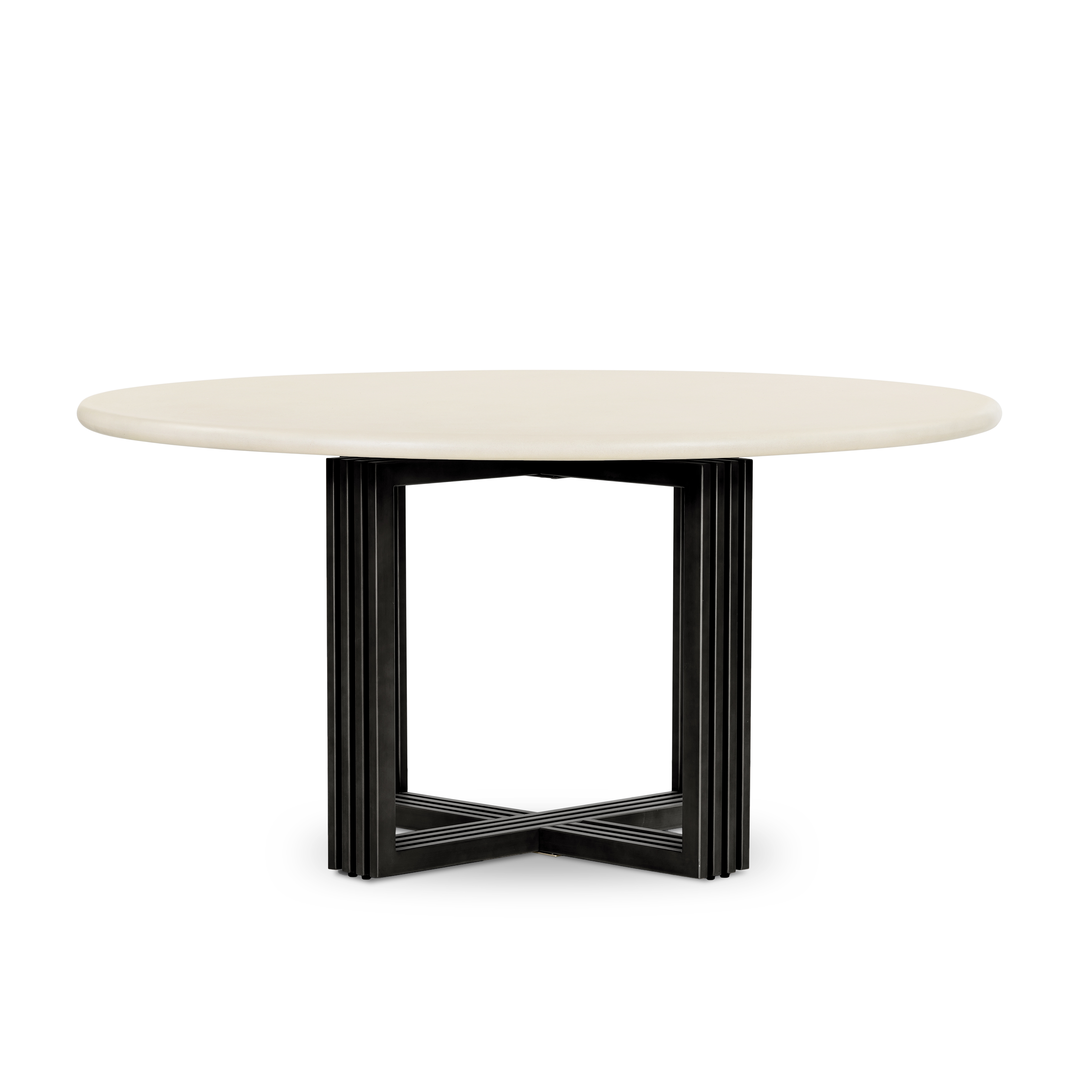 Mia Round Dining Table-Parchment White - Image 3