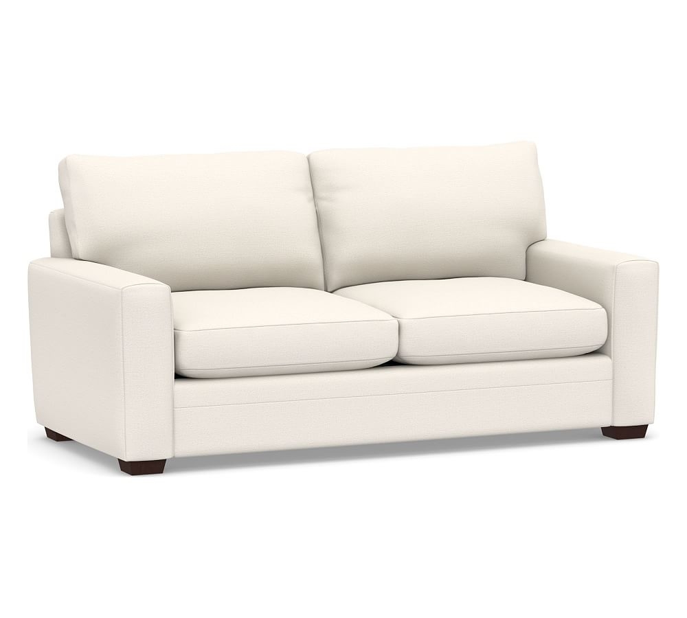 Pearce Modern Square Arm Upholstered Grand Sofa 84", Down Blend Wrapped Cushions, Performance Chateau Basketweave Ivory - Image 0