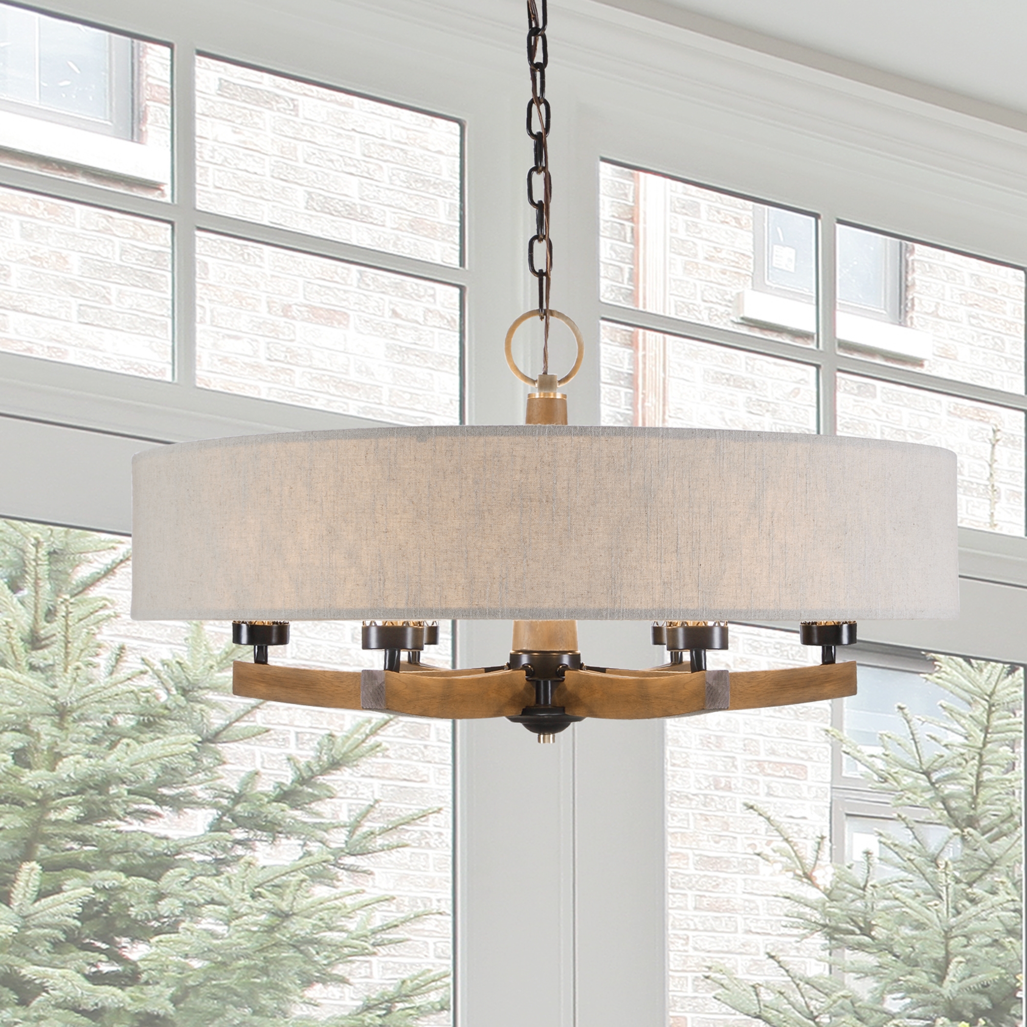 Woodall 6 Light Drum Chandelier - Image 2
