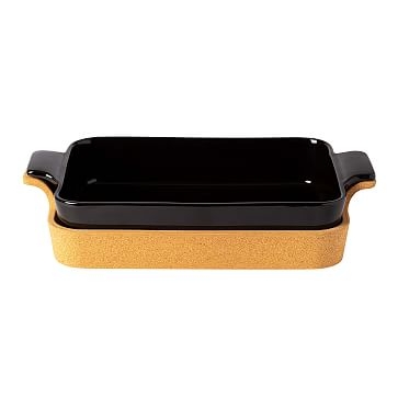 Ensemble Rectangle Baker with Cork Tray, Black - Image 1