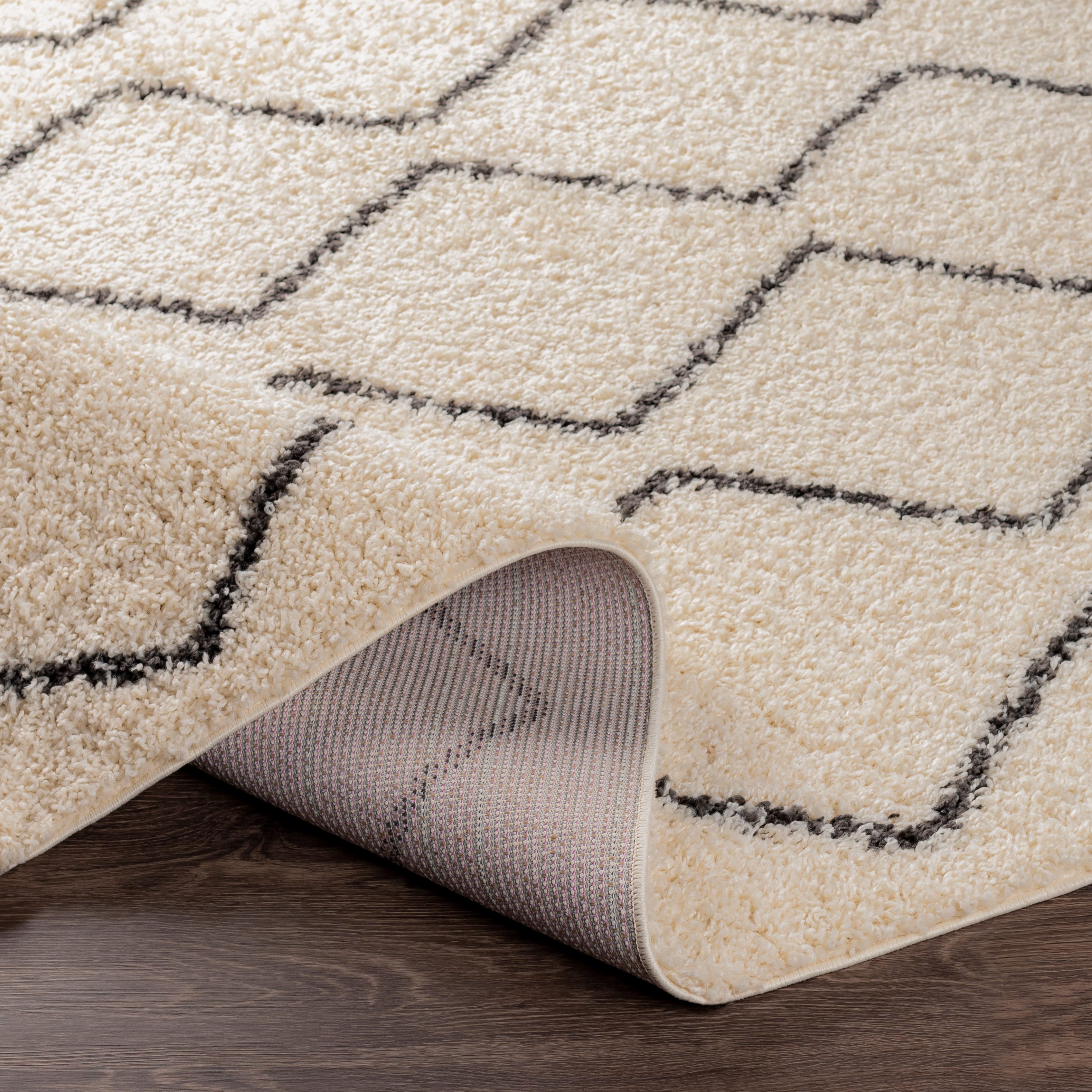 Livabliss Beni Shag Beige Indoor 5'3" x 7' Machine Woven Rug - Image 4