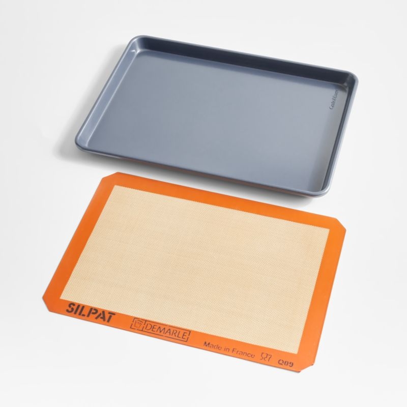 Crate & Barrel Half Sheet and Silpat Set - Image 1